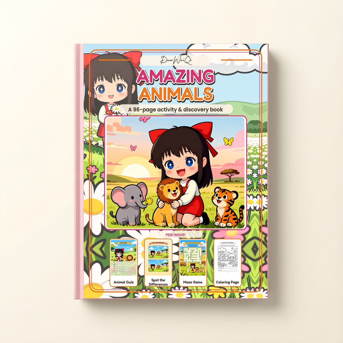 DearWeiQi Curious: Amazing Animals paperback activity book