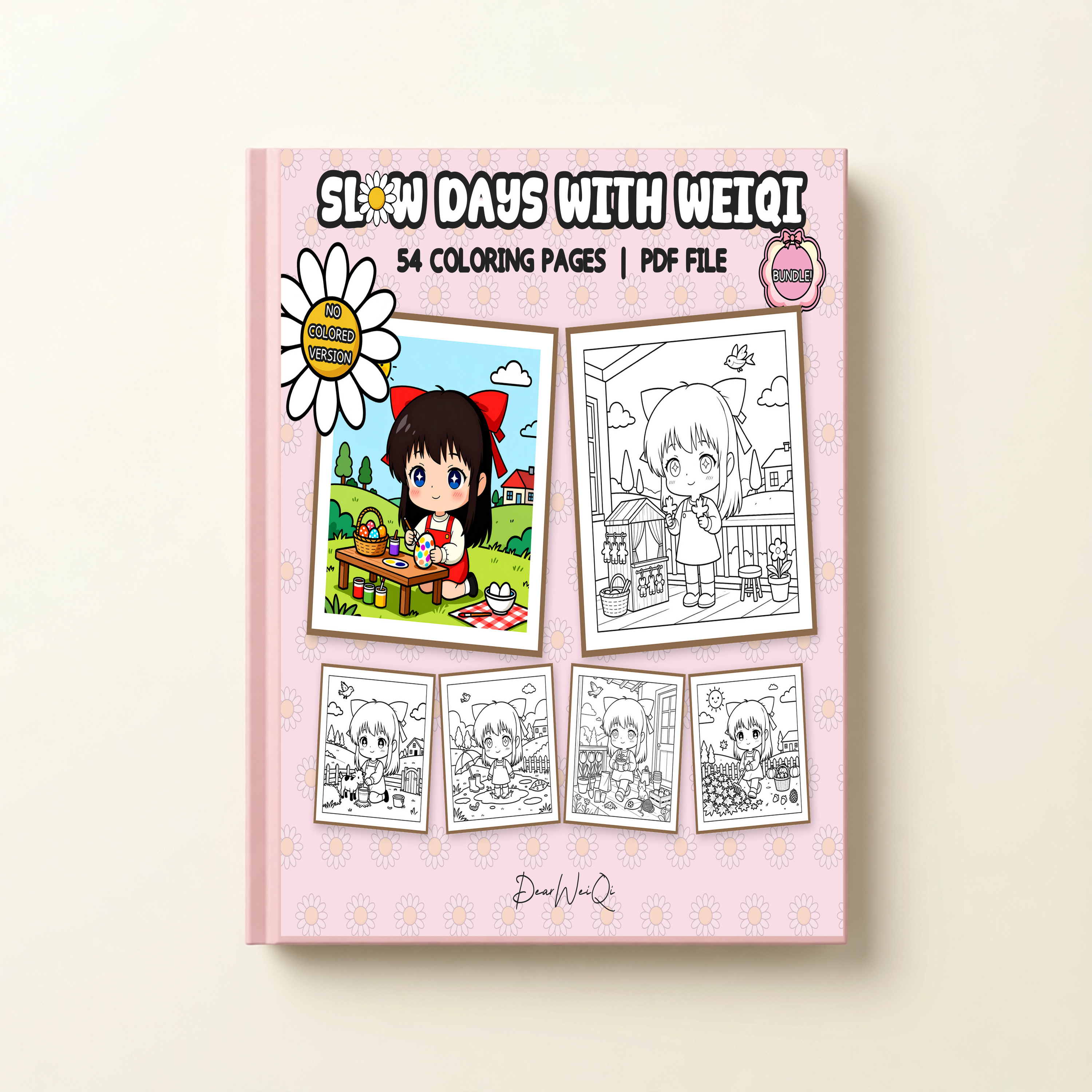 Slow Days with WeiQi paperback coloring book